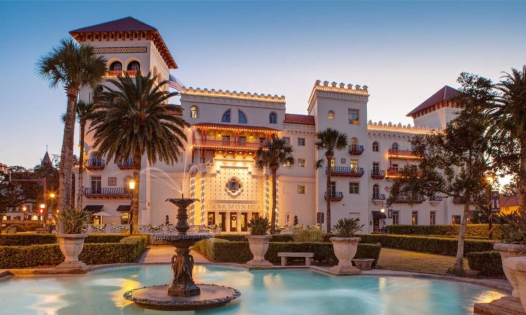 The iconic and luxurious Casa Monica Resort and Spa, downtown St. Augustine, Fl, home to the Magic Hideaway show.