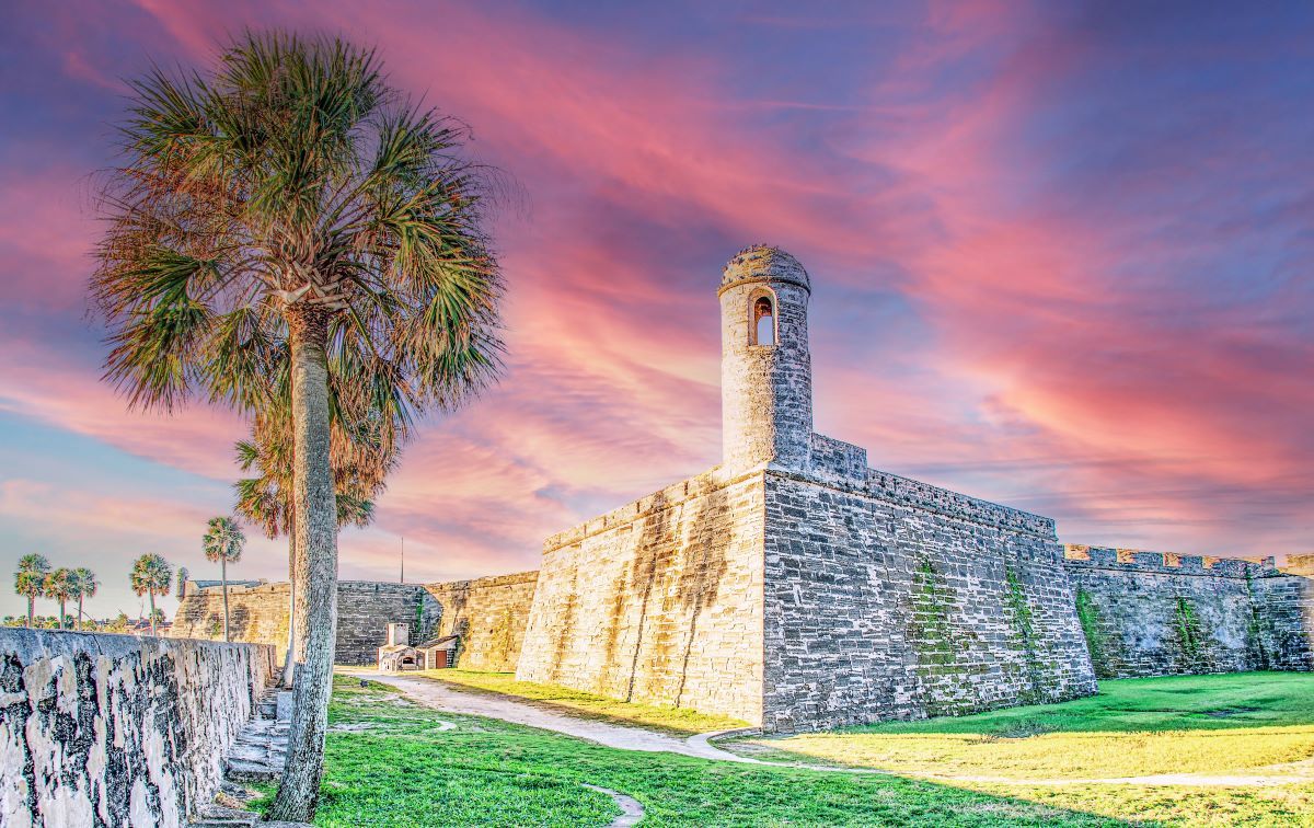 Sunset sky at Castillo De San Marco