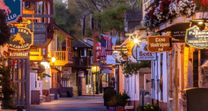 Night time on Saint George Street Saint Augustine